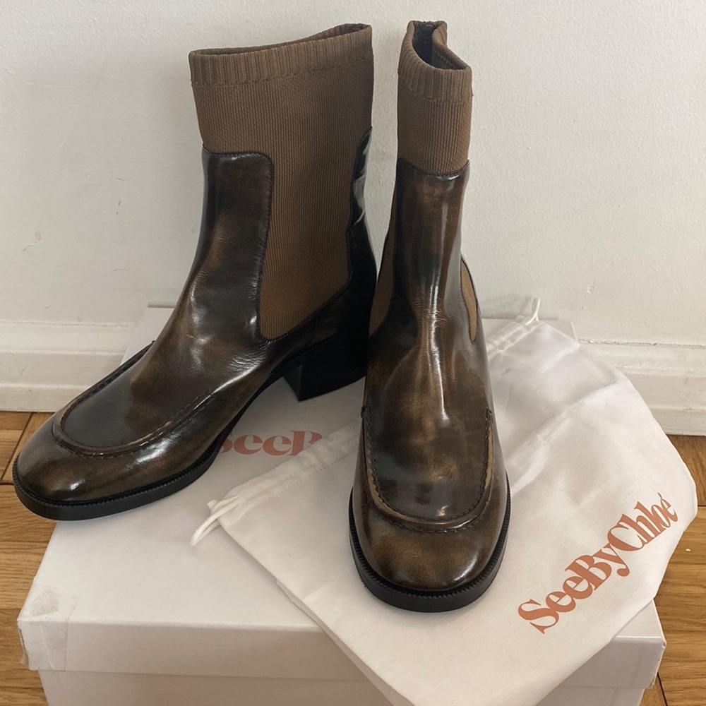 SEE BY CHLOÉ
Khaki Wendy Sock Boots
